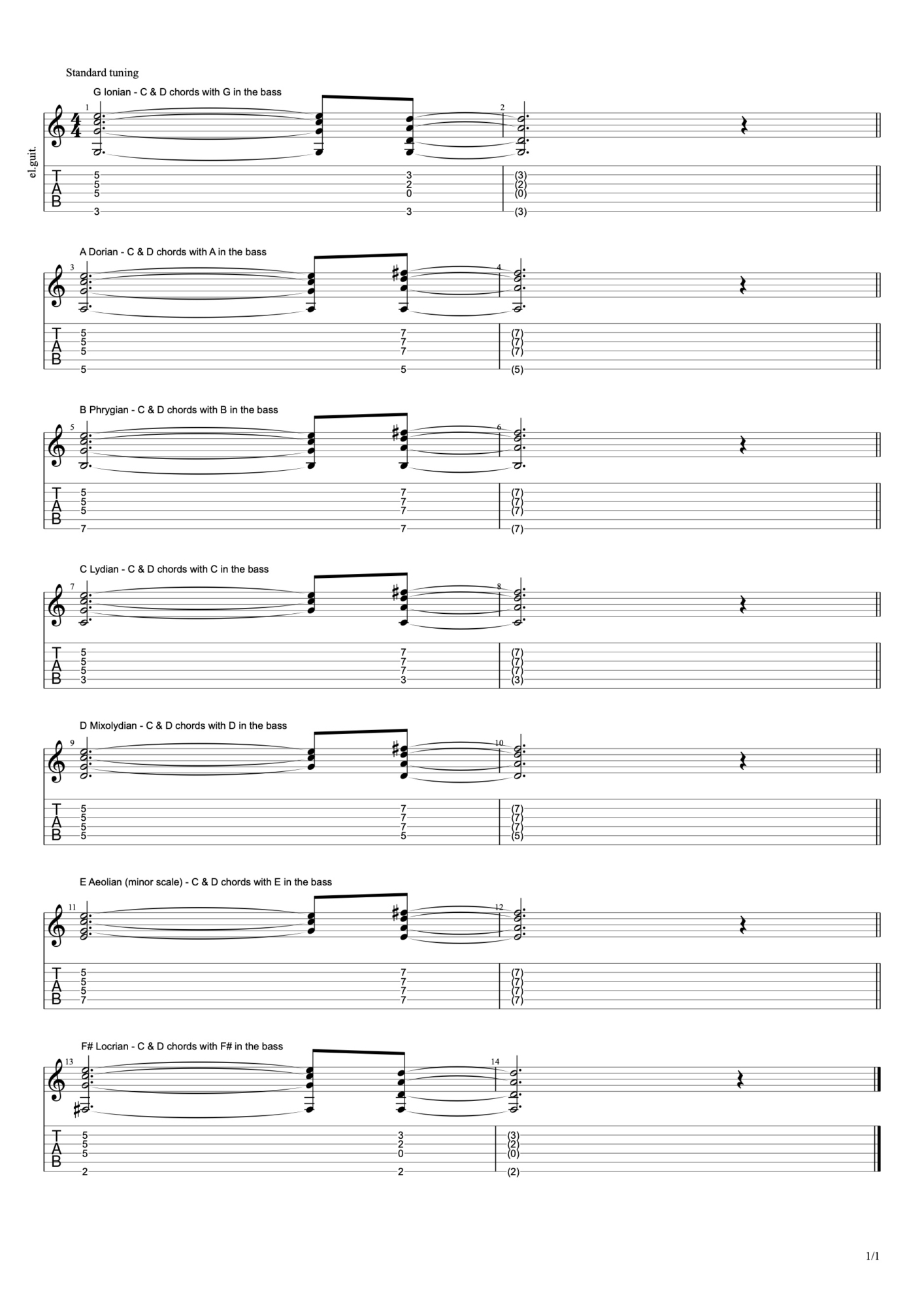 Easy Modal Chords